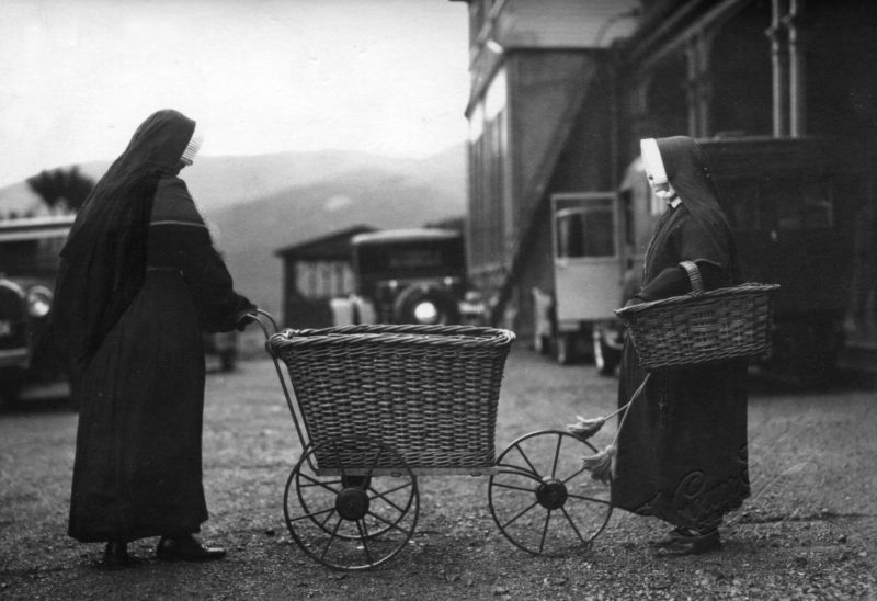 Sisters with a Collection Pram